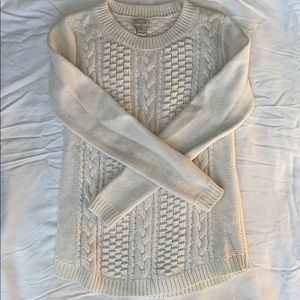 XXS J. Crew cotton cable knit sweater